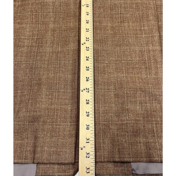 Hickey Freeman Mens 44L Brown Silk Linen Wool Plaid Sport Coat Jacket Blazer - Picture 14 of 16